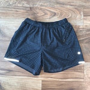 Box Print Lululemon Surge Shorts